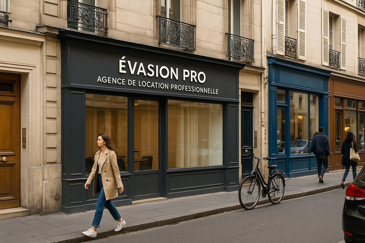 Façade moderne et réception professionnelle - gestion locative pour pros